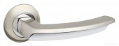 Ручка дверная Fuaro ALFA AR SN/CP-3 матовый никель/хром, квадрат 8x140 мм, стяжки M4(10*50*50)