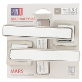 Ручка дверная Punto MARS QR/HD SN/WH-19 матовый никель/белый