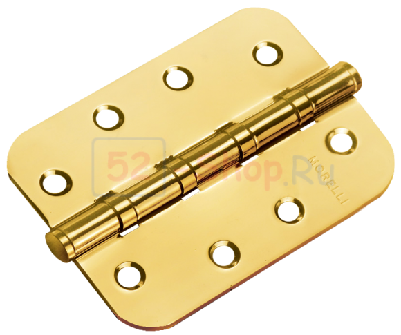 Петля Morelli стальная универсальная скругленная MS-C 100X70X2.5-4BB SG Цвет - Матовое золото фото