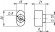 Вертушка Armadillo (Армадилло) на цилиндр CB-S-CP-8 хром чертеж