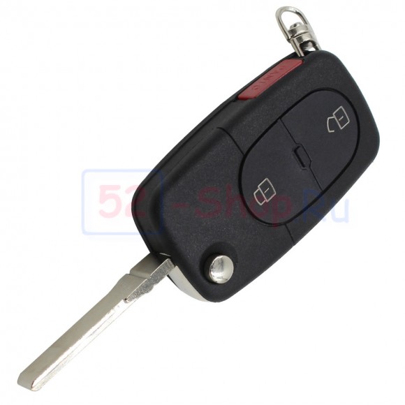 Выкидной ключ AUDI 2 кнопки + паника (A4, A6, S4) фото
