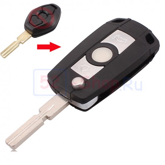 Корпус выкидного ключа BMW 3 кнопки (Z3 Z4 E38 E39 E46)