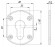Декоративная накладка Fuaro (Фуаро) ESC031-SN-3 (МАТ НИКЕЛЬ) на цилиндр (2 шт) чертеж