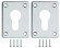 Декоративная накладка Fuaro (Фуаро) ESC083-CP-8 (ХРОМ) на цилиндр сталь (2 шт.) фото